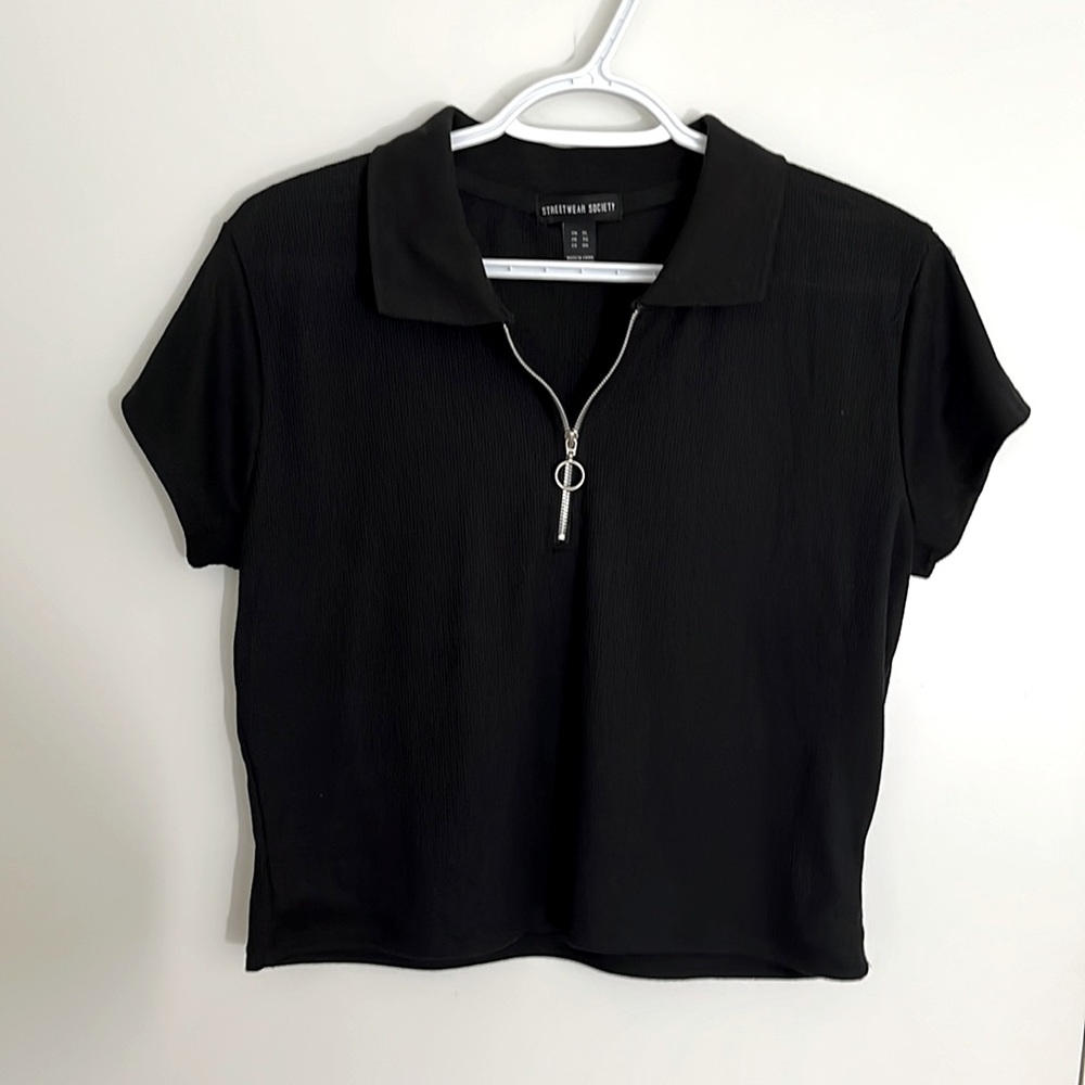 Sexy black crop top